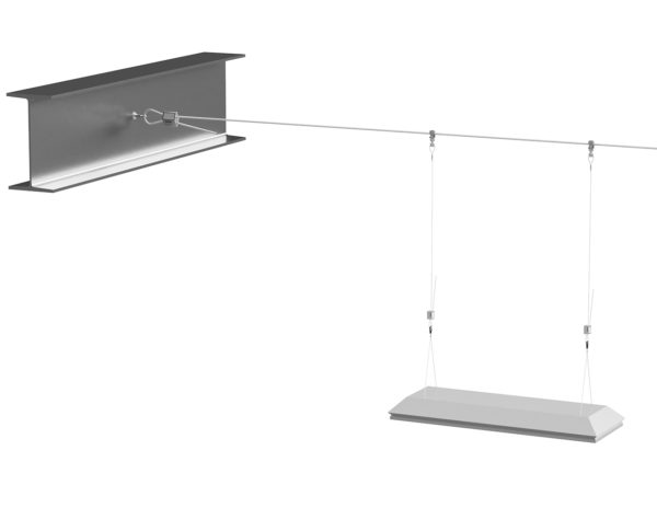 Span-Lock and Zip-Grip with Luma-Lock suspended luminaire