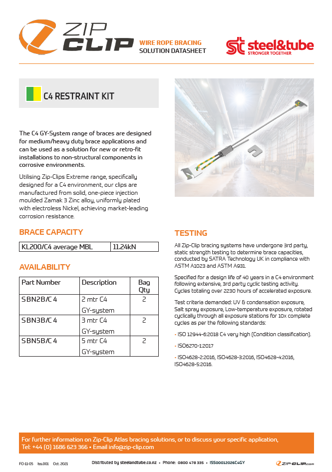 C4 Seismic Restraint Kit GY-System datasheet cover